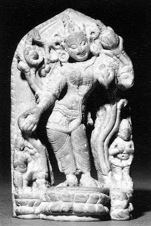 Miniature Buddhist Deity, Mud stone, Bangladesh or India (Bengal) 