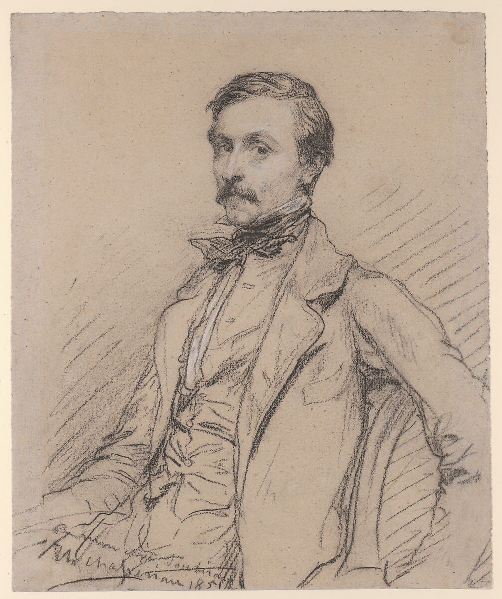 Ernest Chassériau (?), Théodore Chassériau (French, Le Limon, Saint-Domingue, West Indies 1819–1856 Paris), Conté crayon, with touches of white chalk