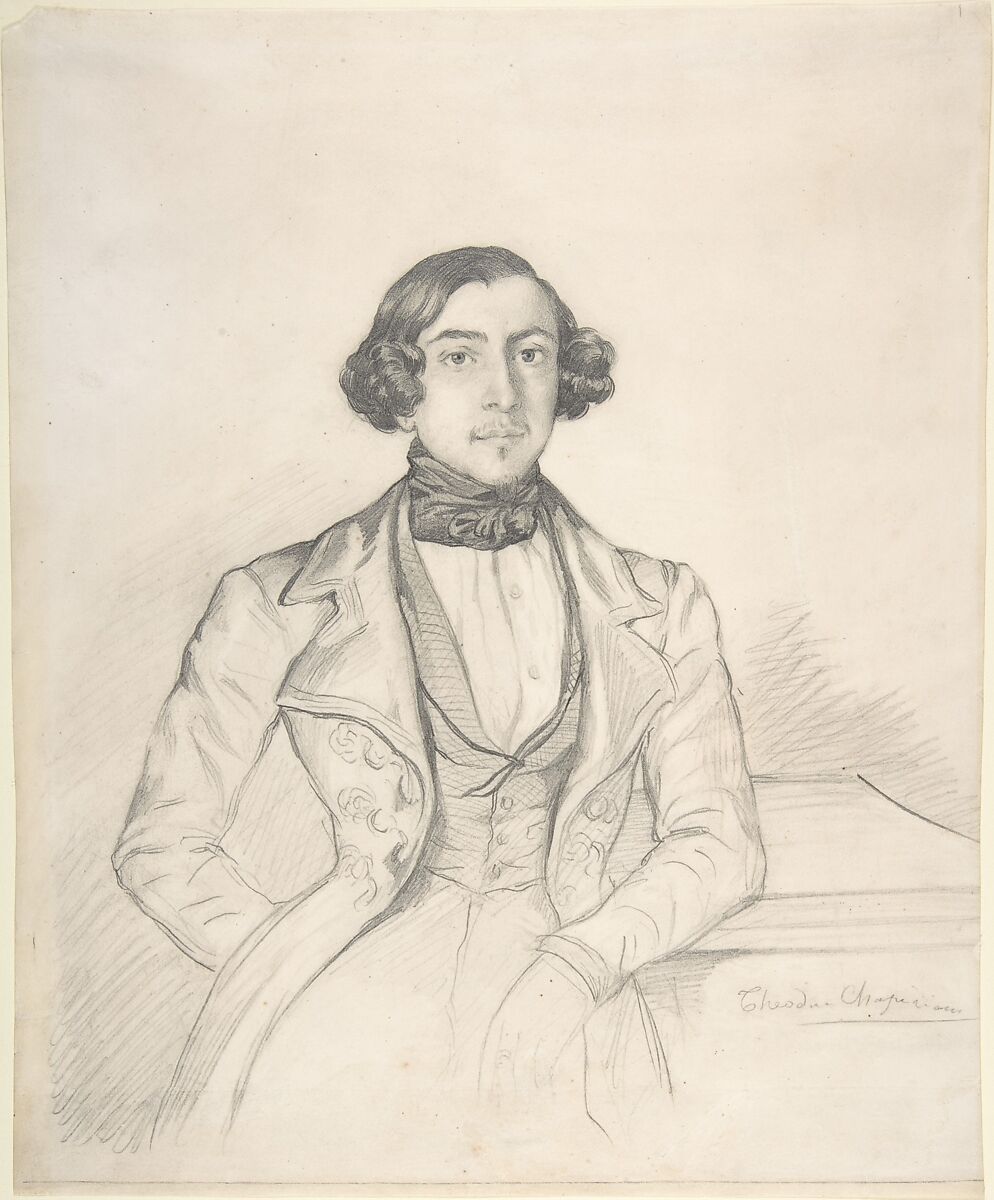 Count Philibert-Oscar de Ranchicourt, Théodore Chassériau (French, Le Limon, Saint-Domingue, West Indies 1819–1856 Paris), Graphite on wove paper 