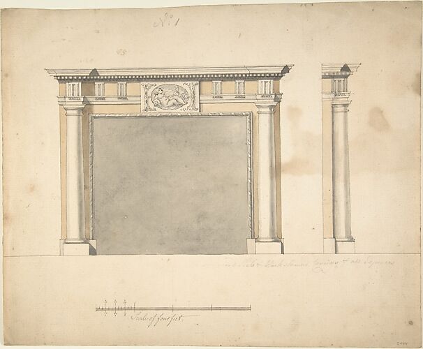 Designs for a Chimney-piece for Richard Barwell's Drawing Room at Esher, Surrey