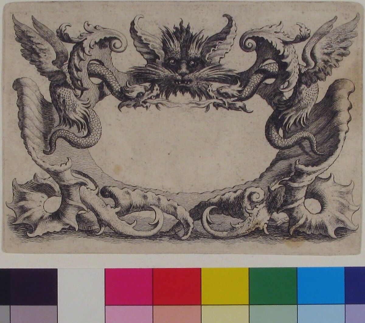 Design for ornamental cartouche, After Quentin Pierre Chedel (French, Châlons-en-Champagne 1705–1763 Châlons-en-Champagne), Engraving