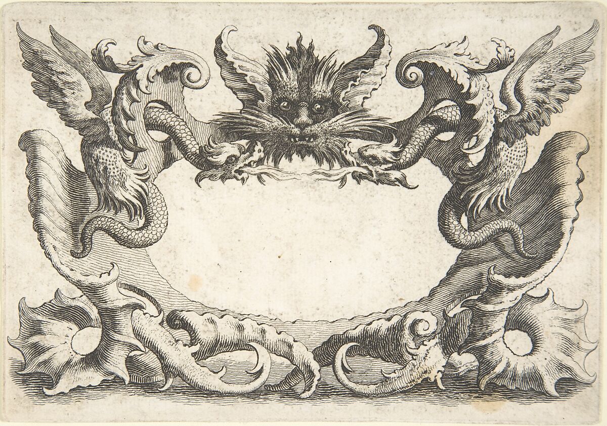 Design for ornamental cartouche, After Quentin Pierre Chedel (French, Châlons-en-Champagne 1705–1763 Châlons-en-Champagne), Engraving 