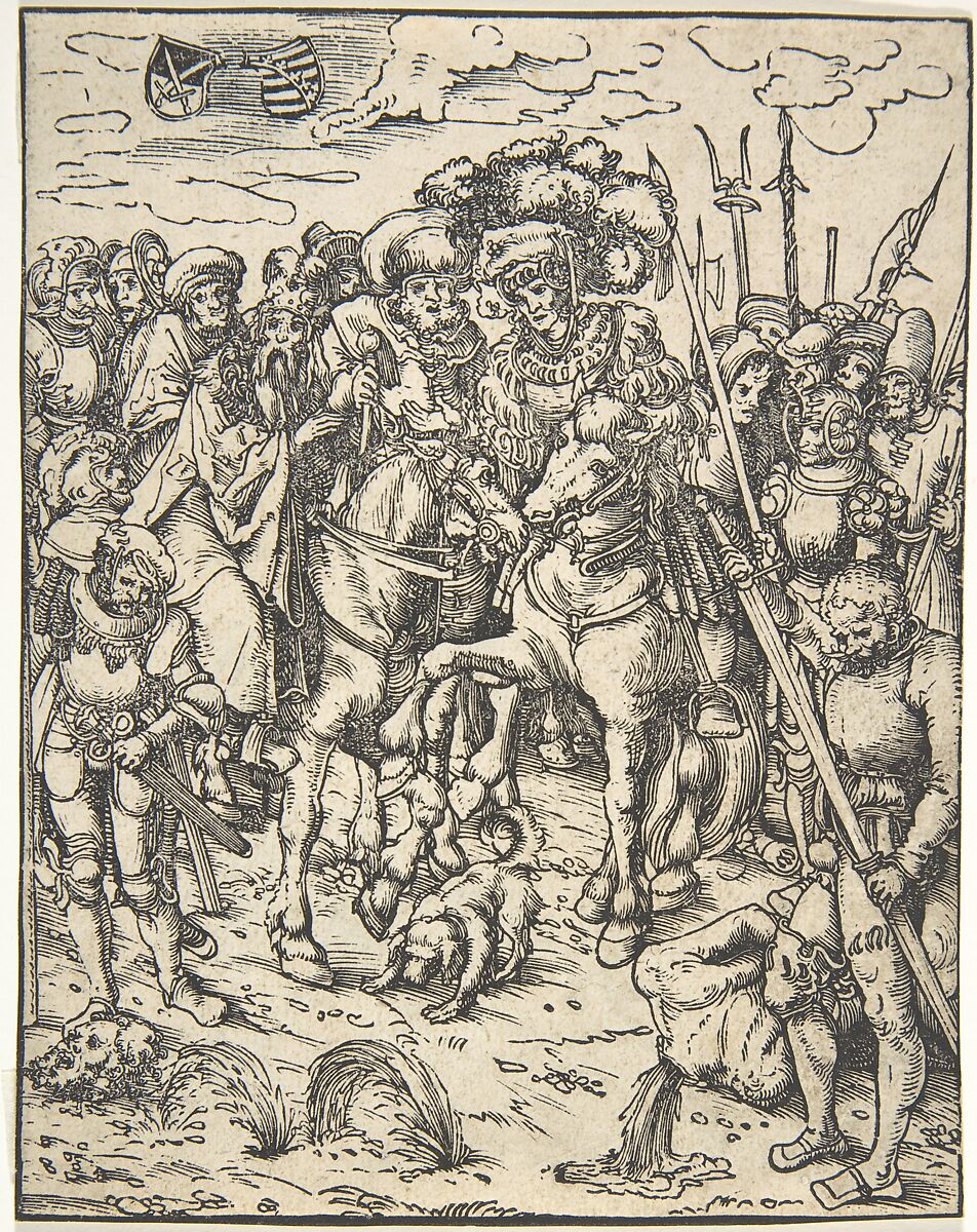 Head of a Woman and Sketch of a Figure (?), Anonymous, German, 16th century, Red chalk, black chalk