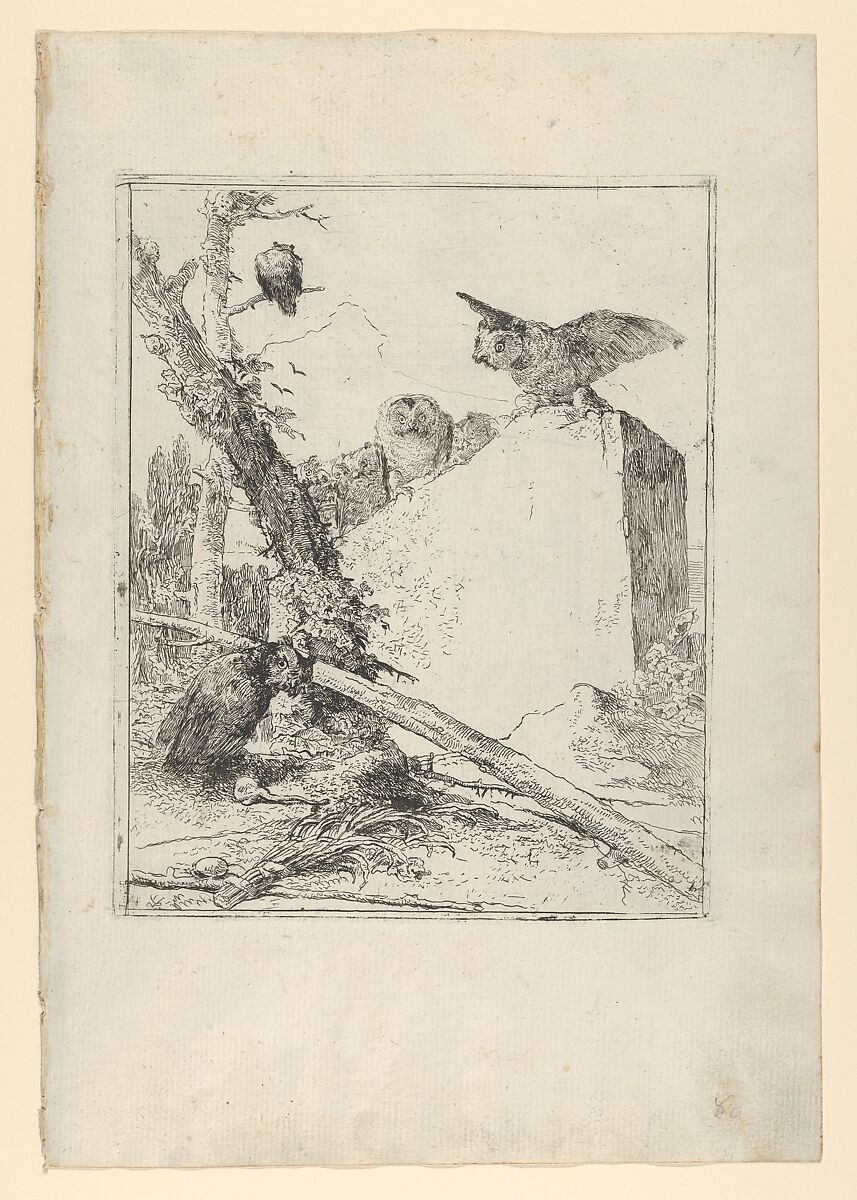 Frontispiece, from the Scherzi di Fantasia, Giovanni Battista Tiepolo (Italian, Venice 1696–1770 Madrid), Etching; first state of two 