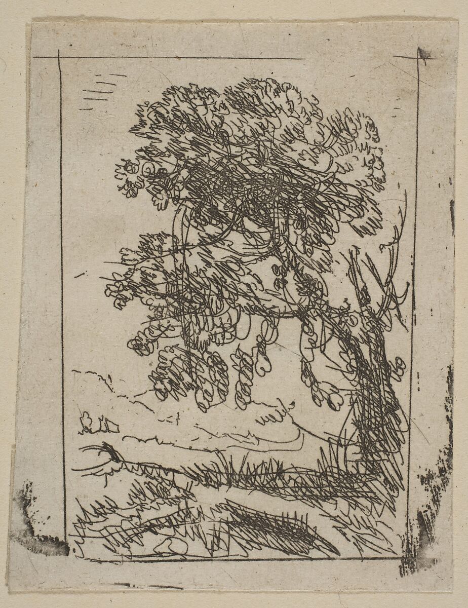 The Two Landscapes (Left Tree), Claude Lorrain (Claude Gellée) (French, Chamagne 1604/5?–1682 Rome), Etching 