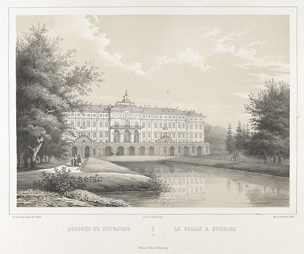 Le Palais à Strelna, from the series Vues pittoresques des palais & jardins impériaux aux environs de St. Petersbourg