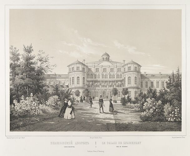 Le Palais de Znamensky près de Peterhof, from the series Vues pittoresques des palais & jardins impériaux aux environs de St. Petersbourg