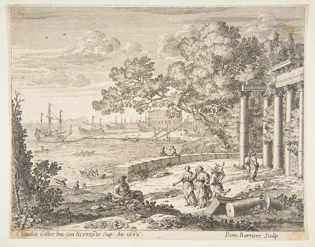 Landscape with Mercury, After Claude Lorrain (Claude Gellée) (French, Chamagne 1604/5?–1682 Rome), Etching 