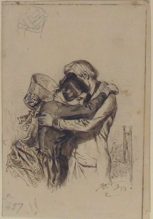 Illustration in Jérôme Paturot, by Louis Reybaud, Paris, 1846, J. J. Grandville (French, Nancy 1803–1847 Vanves), Pen and brown ink, brush and gray wash, white heightening over graphite.