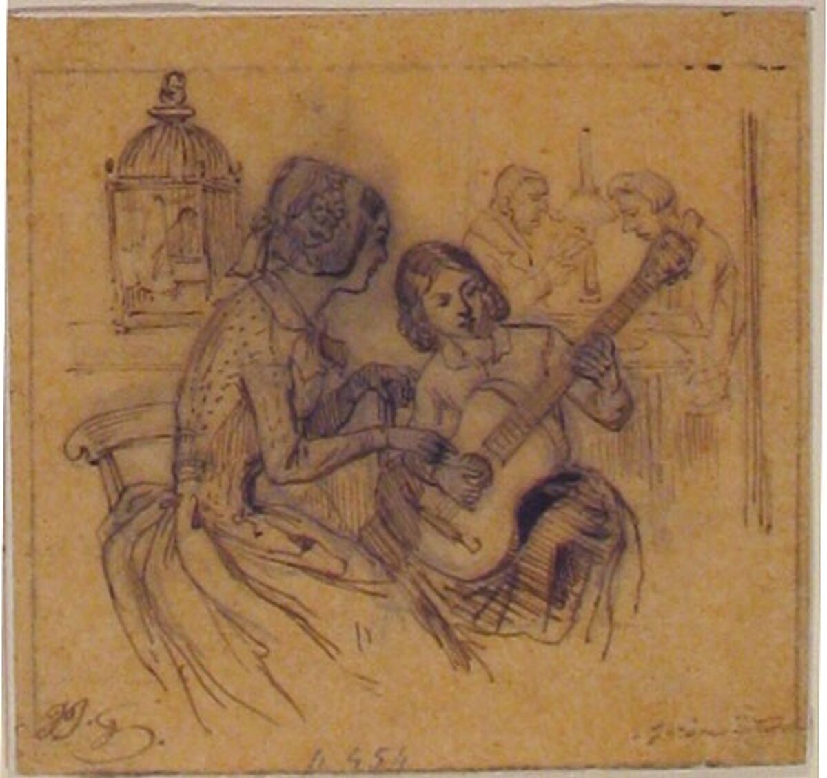 Illustration in Jérôme Paturot, by Louis Reybaud, Paris, 1846, J. J. Grandville (French, Nancy 1803–1847 Vanves), Pen and brown ink over graphite