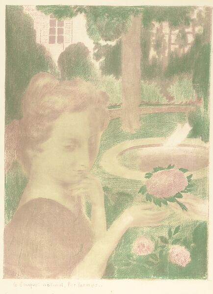 Le bouquet matinal, les larmes, from "Amour", Maurice Denis (French, Granville 1870–1943 Saint-Germain-en-Laye), Color lithograph 