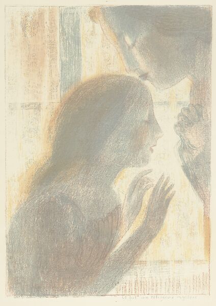 Ce fut un religieux mystère, from "Amour", Maurice Denis (French, Granville 1870–1943 Saint-Germain-en-Laye), Color lithograph 