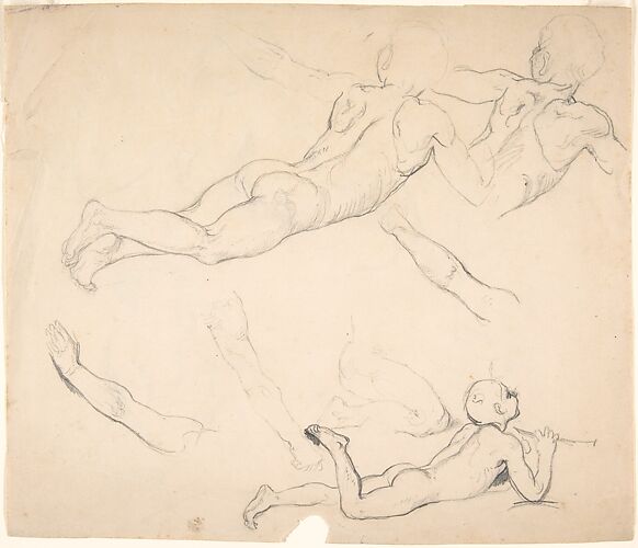 Studies of a Boy Playing the Flute; verso: Studies of Seated Man