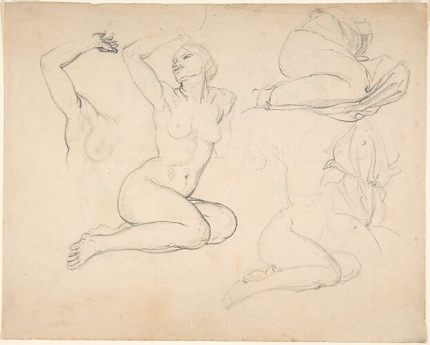 Studies of a Sitting Woman; verso: Studies of Men