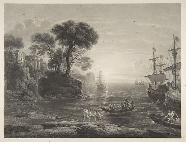 Harbor Scene, William Richardson (British, active 1842–77), Etching 