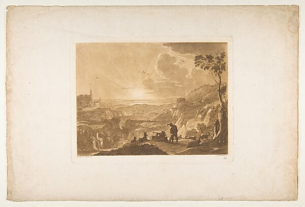 Landscape, after Lorrain, Etched with aquatint by Ludovico Caracciolo (Italian, Rome 1761–1842), Etching and aquatint