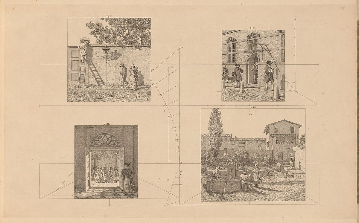 Linear Perspective, Applied to the Art of Painting: A Collection of Studies in Perspective, Christoffer Wilhelm Eckersberg  Danish, Eleven etched plates