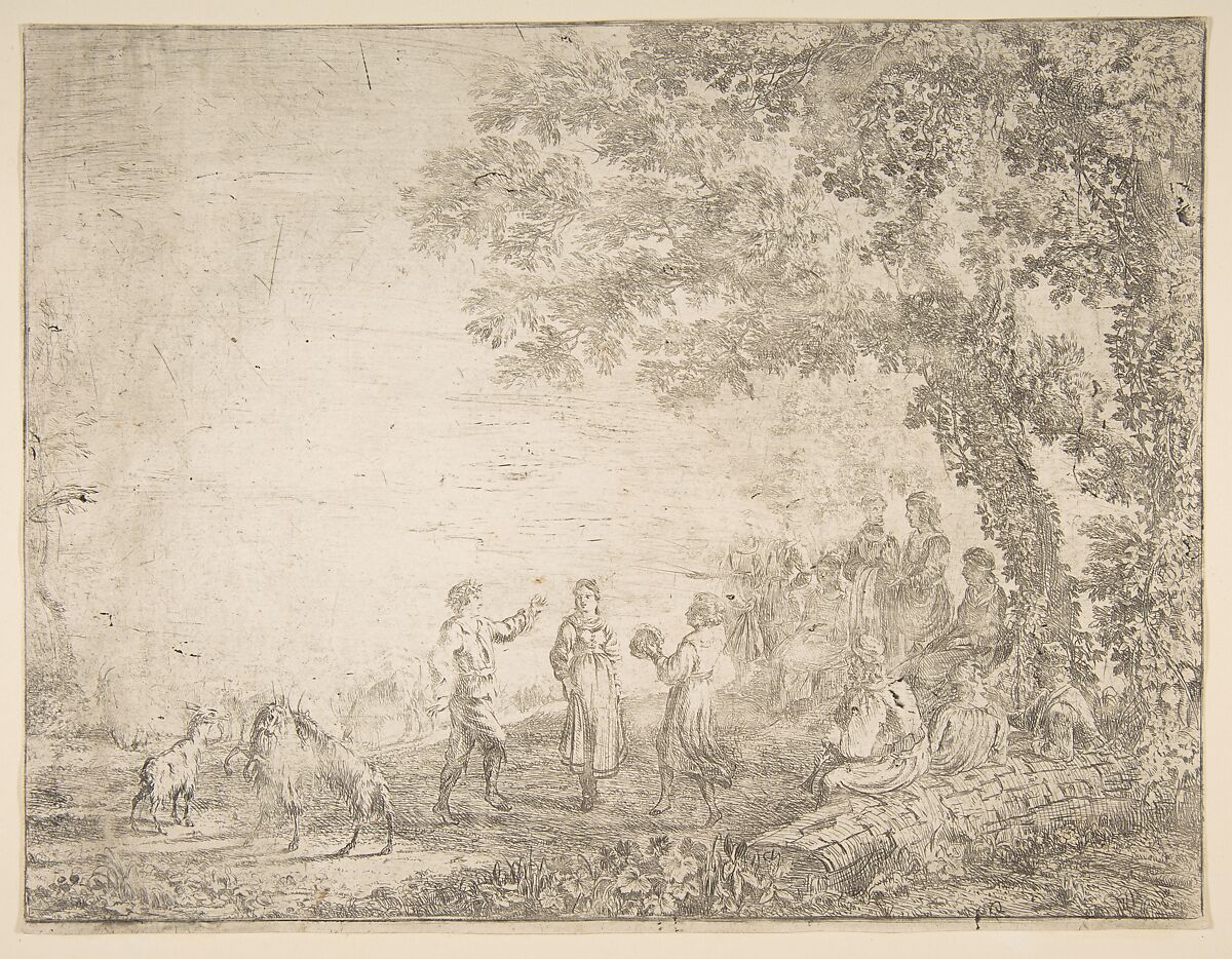 The Country Dance (Large Plate), Claude Lorrain (Claude Gellée) (French, Chamagne 1604/5?–1682 Rome), Etching; third state of four (Mannocci) 