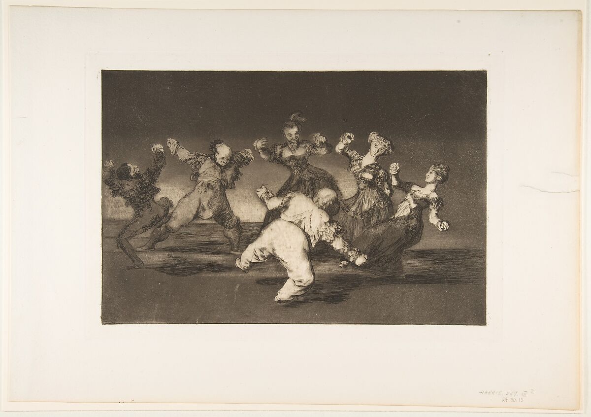 Merry Folly, from "The Disparates" (Follies / Irrationalities), Goya (Francisco de Goya y Lucientes) (Spanish, Fuendetodos 1746–1828 Bordeaux), Etching,burnished aquatint, drypoint 