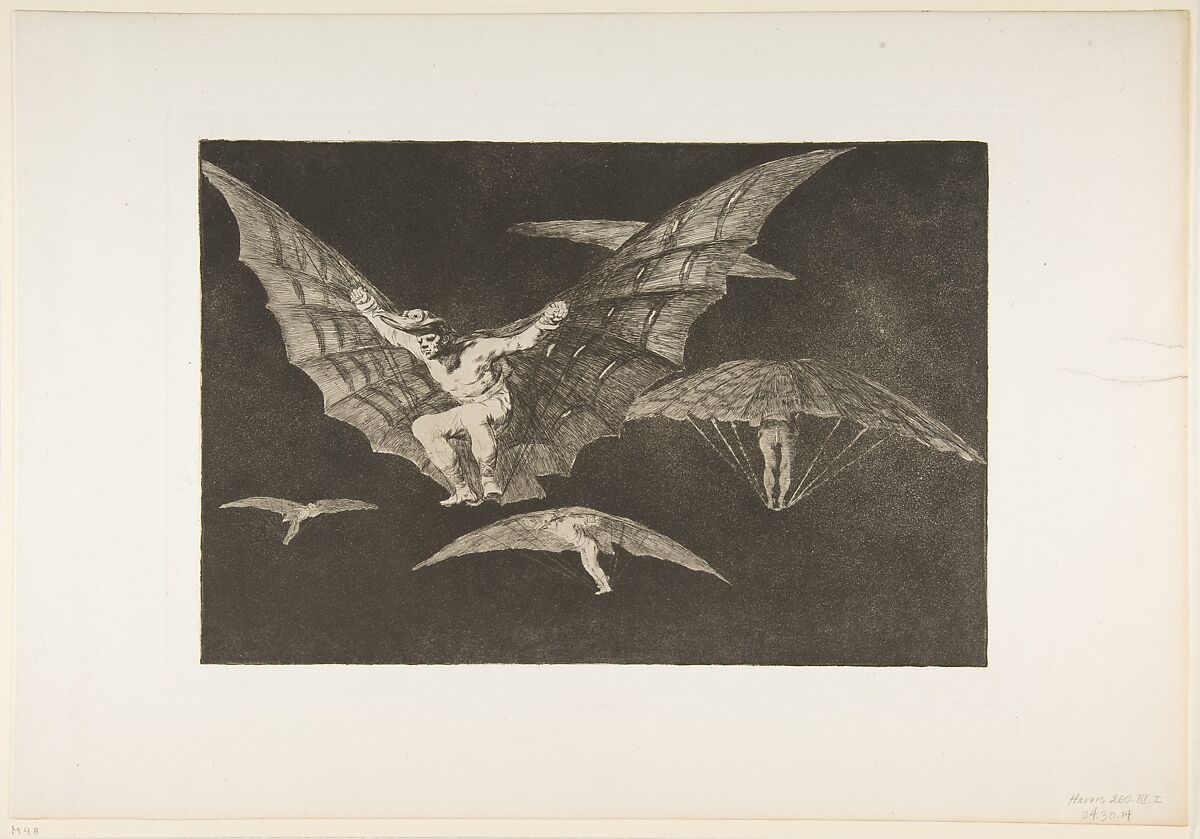 'A Way of Flying' from the 'Disparates' (Follies / Irrationalities), Goya (Francisco de Goya y Lucientes) (Spanish, Fuendetodos 1746–1828 Bordeaux), Etching, aquatint, drypoint 