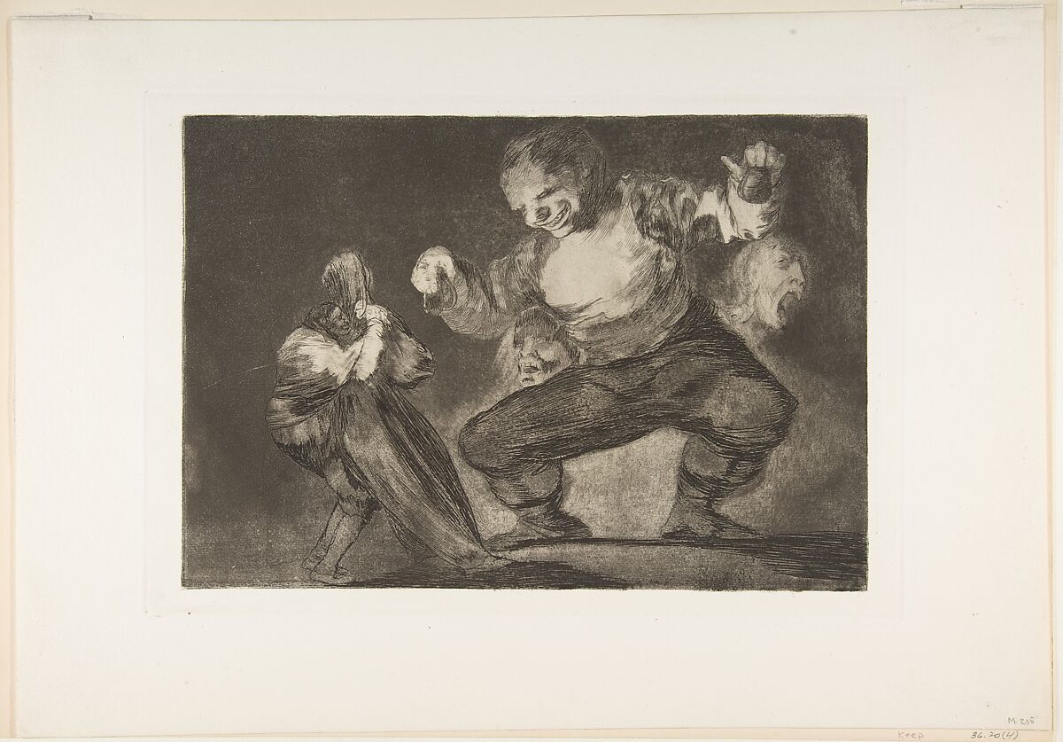'Dancing Giant' from the 'Disparates' (Follies / Irrationalities), Goya (Francisco de Goya y Lucientes) (Spanish, Fuendetodos 1746–1828 Bordeaux), Etching, burnished aquatint, drypoint 