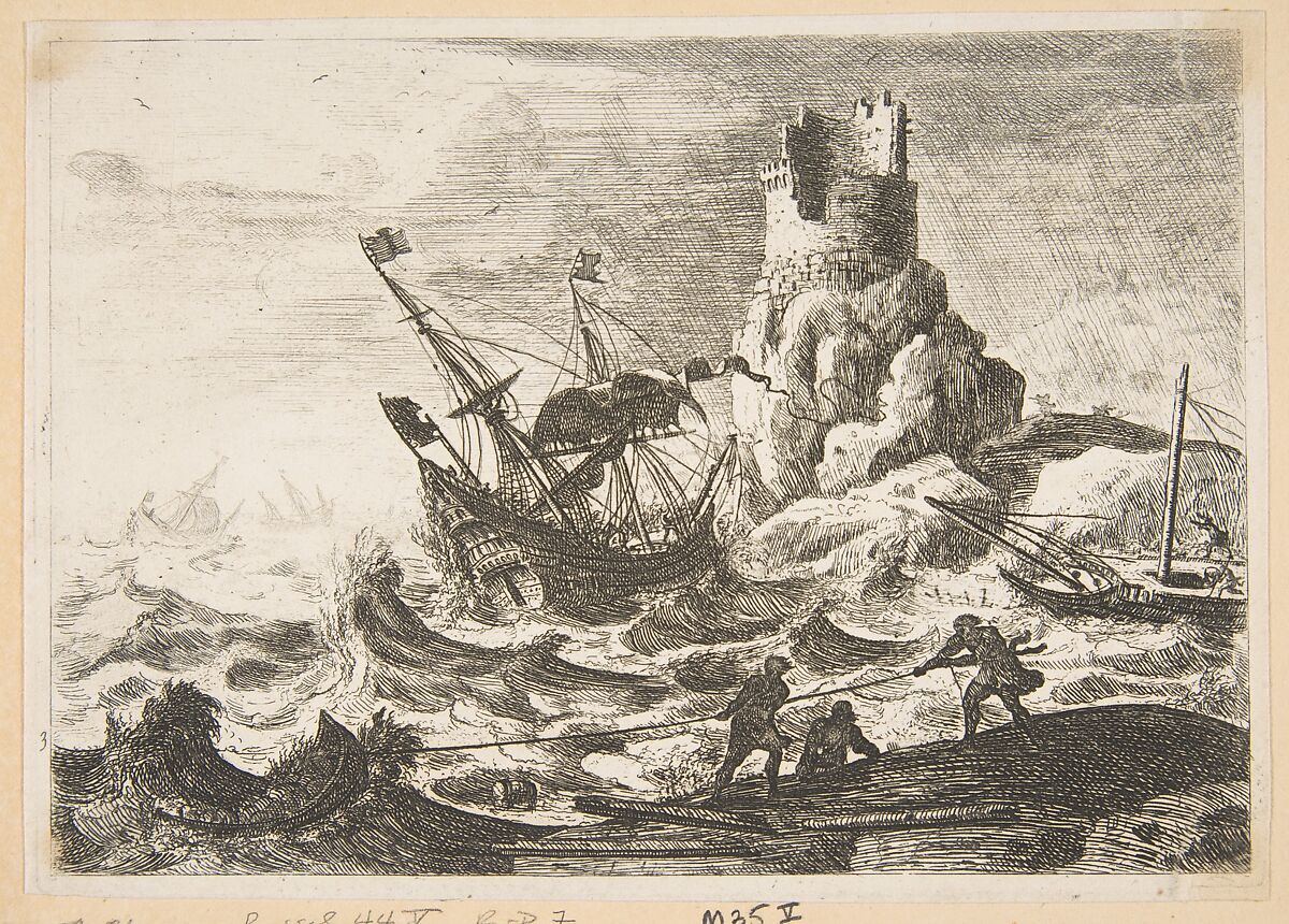 The Shipwreck, Claude Lorrain (Claude Gellée) (French, Chamagne 1604/5?–1682 Rome), Etching, fifth state of five (Mannocci) 