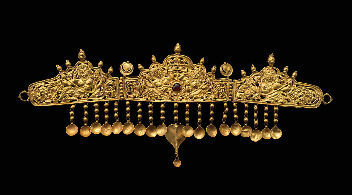 Diadem with Kinnaris (Half-Bird, Half-Female Creatures), India (Jammu &  Kashmir, ancient kingdom of Kashmir)