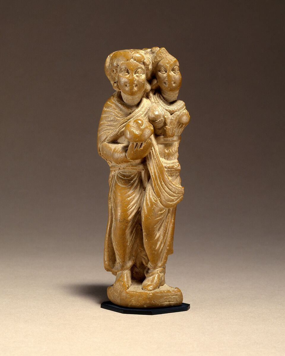 Two Standing Women, Phyllitic schist, Pakistan (ancient region of Gandhara)