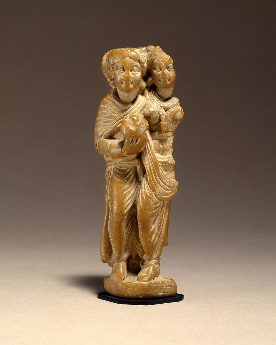 Two Standing Women, Phyllitic schist, Pakistan (ancient region of Gandhara) 