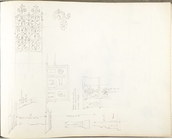 Sketch Book, Ernest Flagg (American, Brooklyn, New York 1857–1947), Graphite