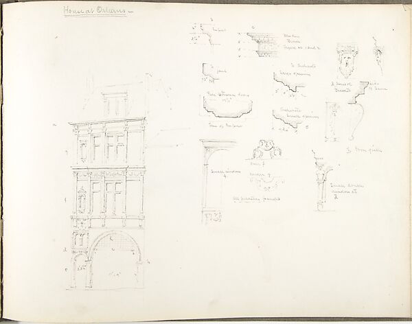 Sketch Book, Ernest Flagg (American, Brooklyn, New York 1857–1947), Graphite