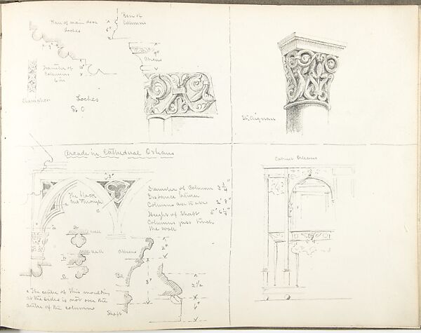 Sketch Book, Ernest Flagg (American, Brooklyn, New York 1857–1947), Graphite