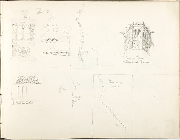Sketch Book, Ernest Flagg (American, Brooklyn, New York 1857–1947), Graphite