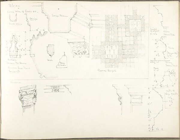 Sketch Book, Ernest Flagg (American, Brooklyn, New York 1857–1947), Graphite