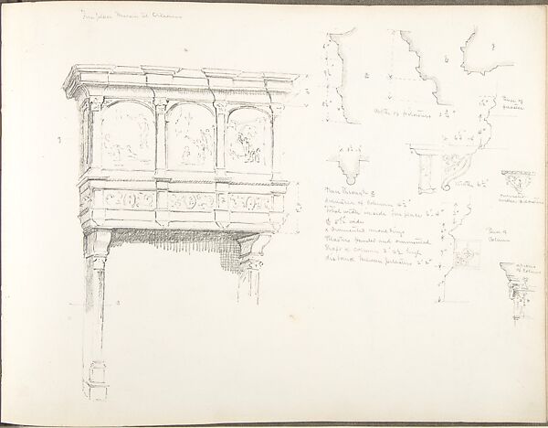Sketch Book, Ernest Flagg (American, Brooklyn, New York 1857–1947), Graphite