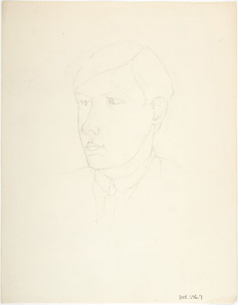 Courtyard of a French Gothic Church (recto); Bust-length Portrait of a Man (verso), Ernest Flagg (American, Brooklyn, New York 1857–1947), Graphite