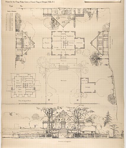 House for Flegg Ridge, Estate of Ernest Flagg, at Dongan Hills, S. I.