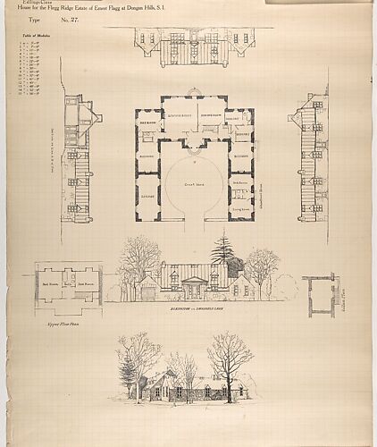 House for Flegg Ridge, Estate of Ernest Flagg, at Dongan Hills, S. I.