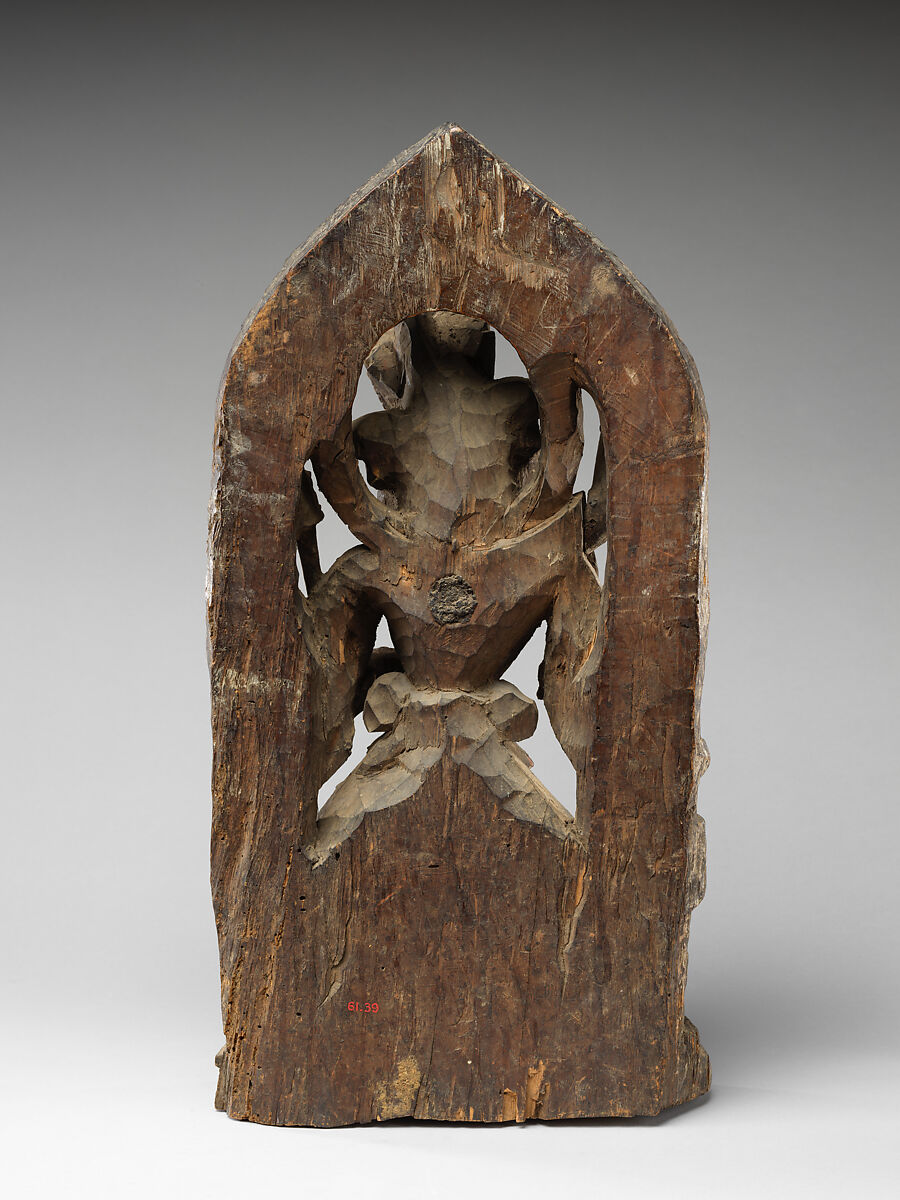 Standing Ganesha, Wood with traces of polychrome, Nepal, Kathmandu Valley