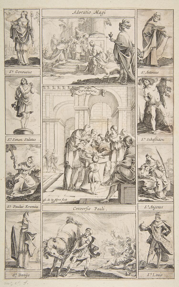 Circumcision, Laurent de La Hyre (French, Paris 1606–1656 Paris), Etching 