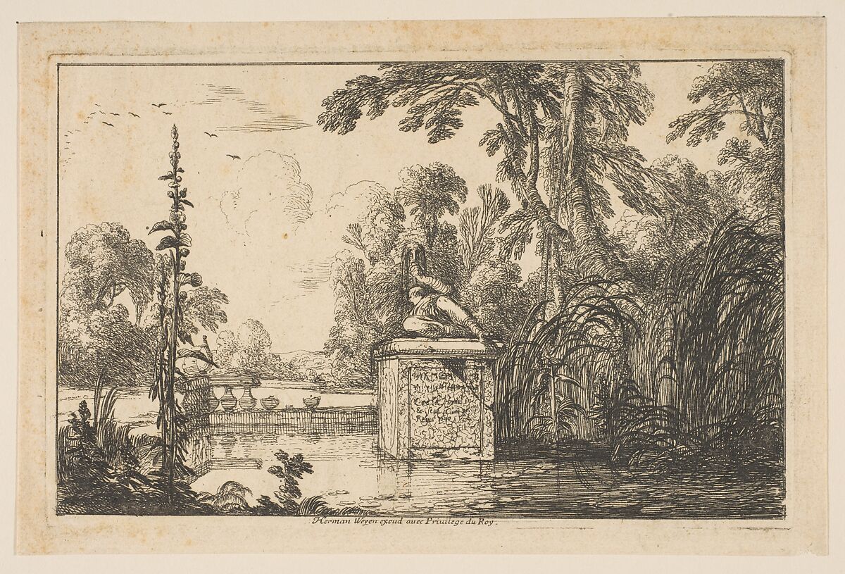 The Pond, Laurent de La Hyre (French, Paris 1606–1656 Paris), Etching; first state of two (Robert-Dumesnil) 
