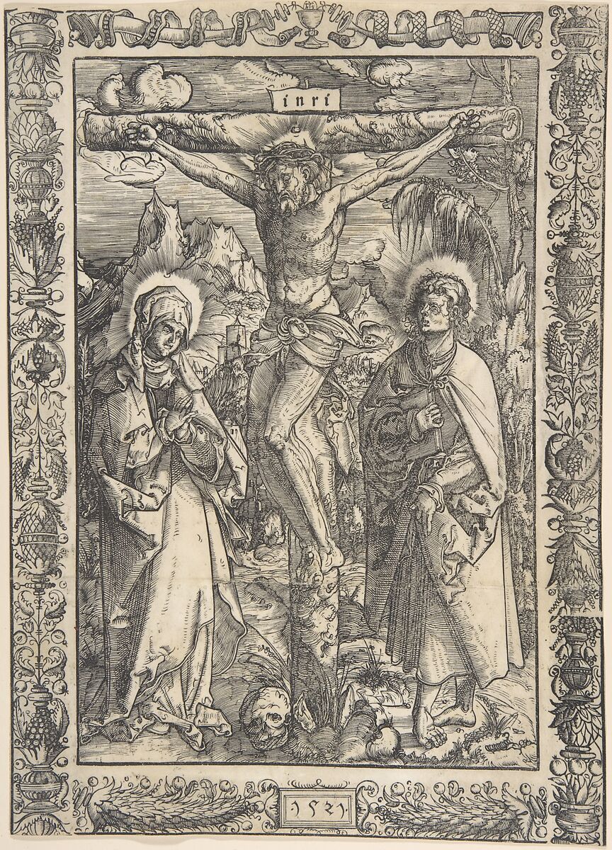 The Crucifixion, Monogrammist G.Z. (German, active ca. 1514–21), Woodcut 
