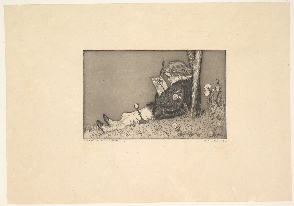 Malerische Zueignung, from the series Radierte Skizzen, Max Klinger (German, Leipzig 1857–1920 Großjena) 