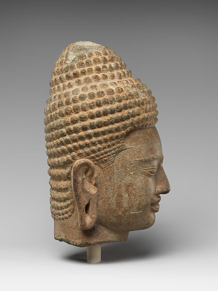 Head of a Buddha, Stone, Cambodia