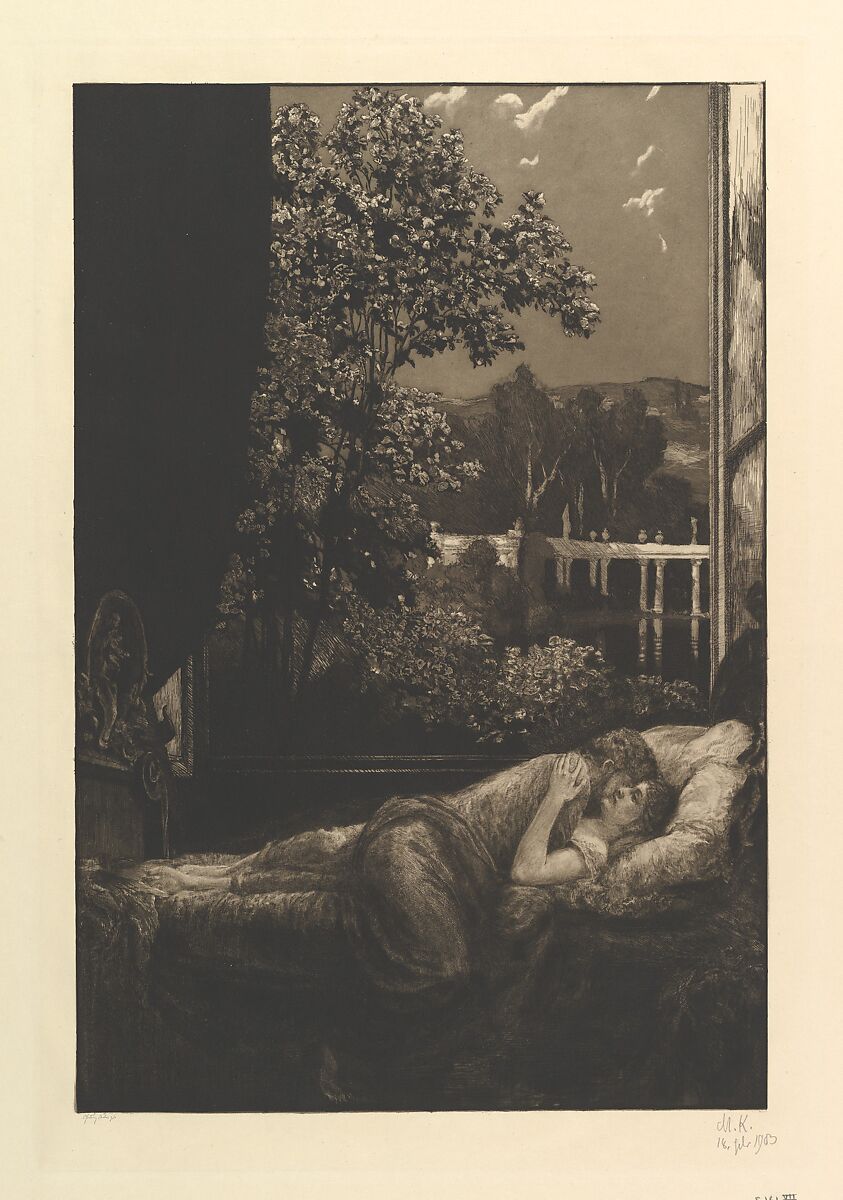 Happiness (from the series A Love), Max Klinger (German, Leipzig 1857–1920 Großjena), Etching, engraving, and aquatint; third edition; state seven of seven 