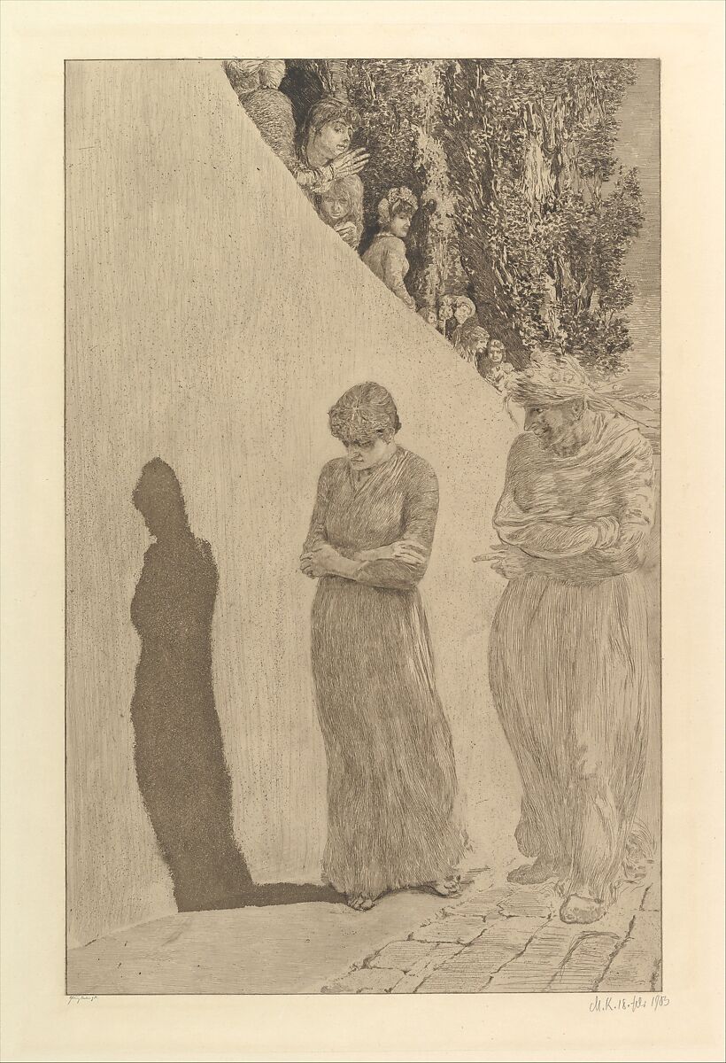 Shame (from the series A Love), Max Klinger (German, Leipzig 1857–1920 Großjena), Etching and aquatint; third edition; state five of seven 