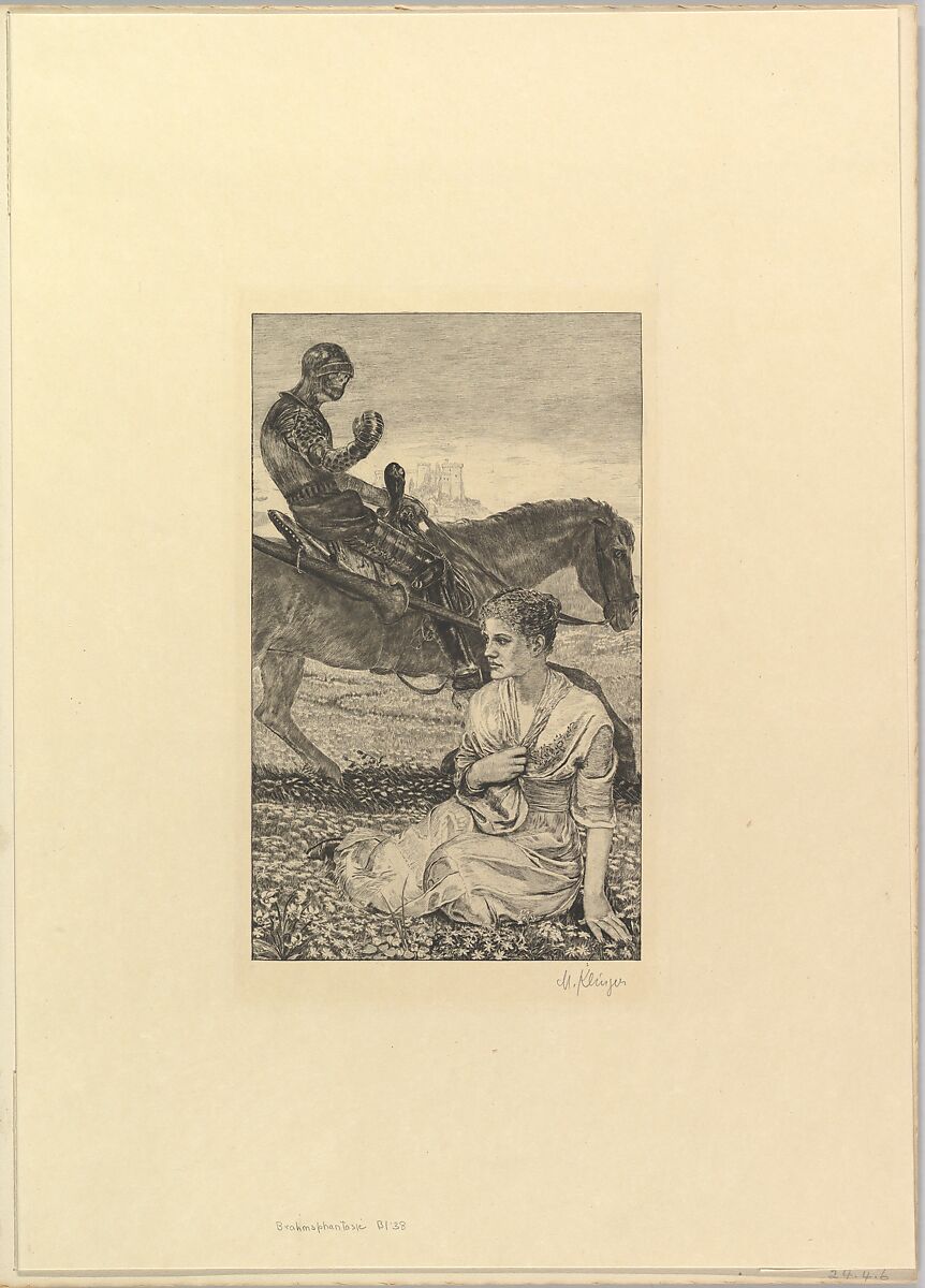 Ritter Tod, from the series Brahmsphantasie, Max Klinger (German, Leipzig 1857–1920 Großjena), Etching, engraving, aquatint and mezzotint 