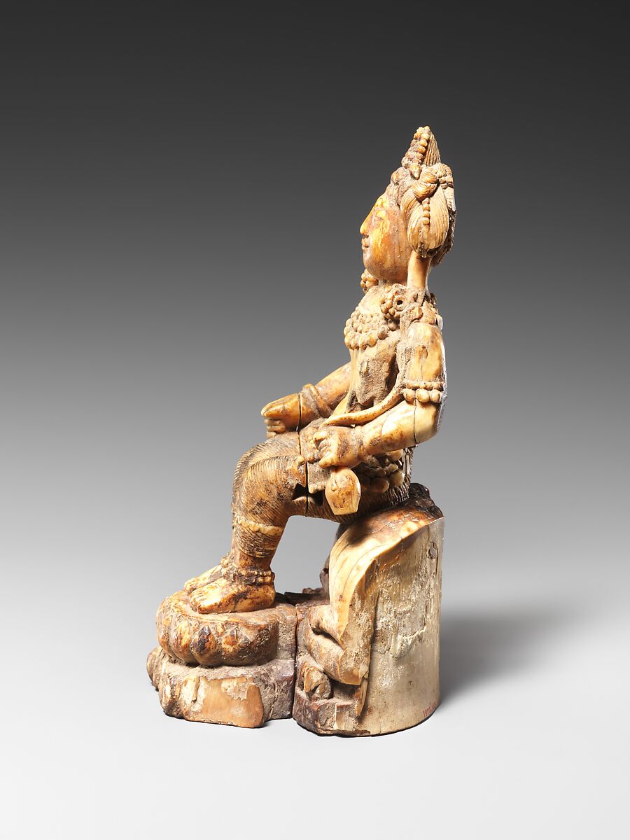 Avalokiteshvara, the Bodhisattva of Infinite Compassion, Attributed to Choying Dorje (the Tenth Karmapa) (1604–1674), Ivory, Tibet