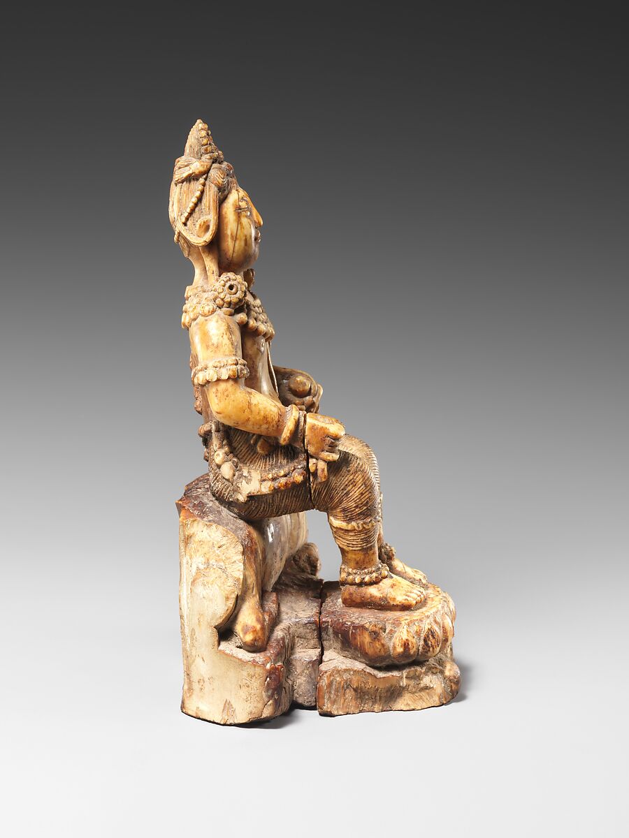 Avalokiteshvara, the Bodhisattva of Infinite Compassion, Attributed to Choying Dorje (the Tenth Karmapa) (1604–1674), Ivory, Tibet