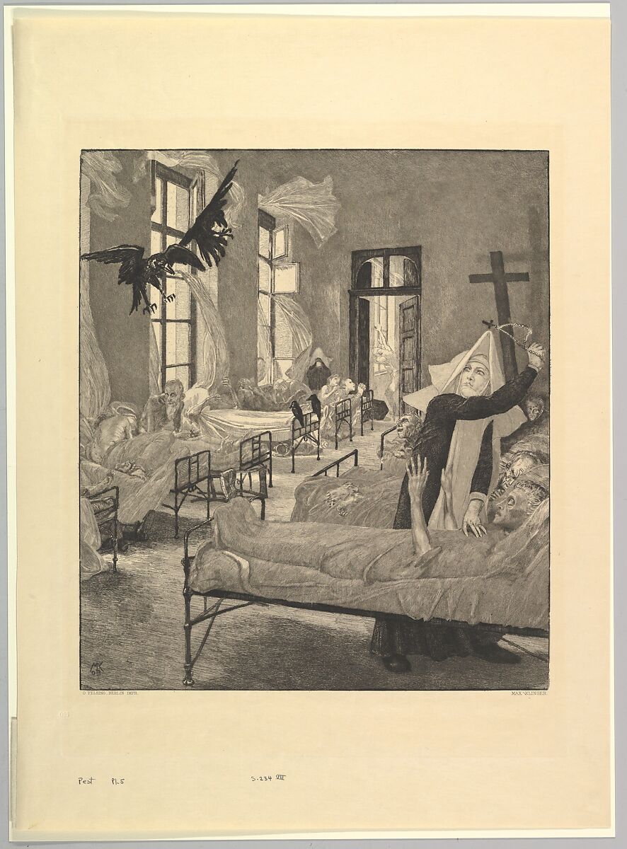 Plague (Pest), from the series Death, Part II (Vom Tode Zweiter Teil), Max Klinger (German, Leipzig 1857–1920 Großjena), Etching 